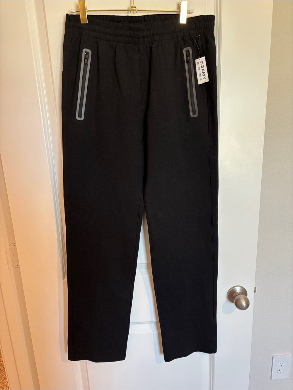 Old Navy Black Jogger Sweatpants with Zip Pockets